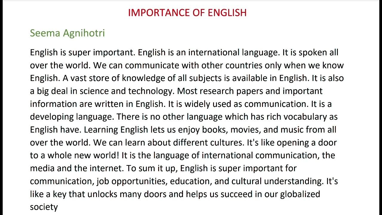 Importance Of English Paragraph Writing For Class 10th 12th YouTube importance-of-english-paragraph-writing-for-class-10th-12th-youtube