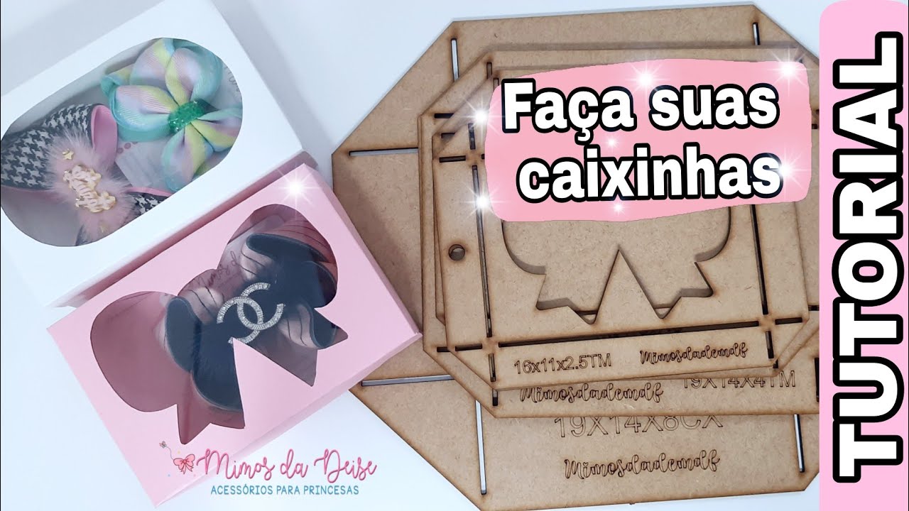 COMO FAZER CAIXINHA PARA LAÇOS,  PRESENTE,  DOCES  - TUTORIAL FÁCIL  - PARA INICIANTES