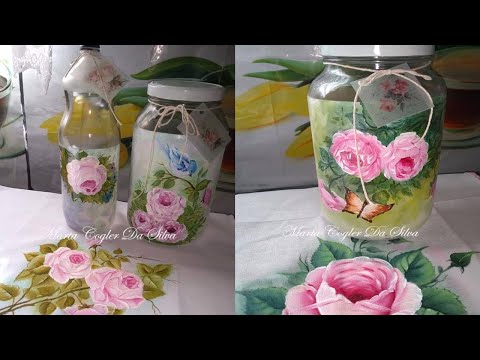 Pintura em Pote de Vidro com Tinta de Tecido    Passo a Passo
