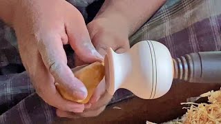How To Make Miniature Wooden Toy Pitcher By Healthy Young Boy | Wood Carving Art