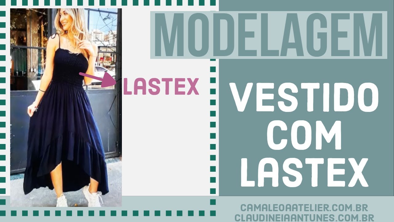 Modelagem vestido Lastex - YouTube