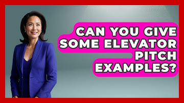 Can You Give Some Elevator Pitch Examples? - Conventions Network