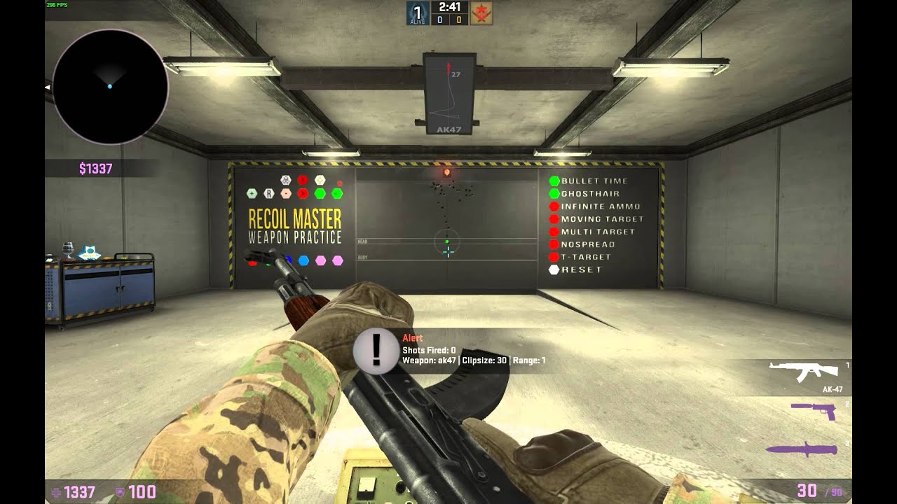 AK-47 recoilmaster (slo-mo) CSGO - YouTube