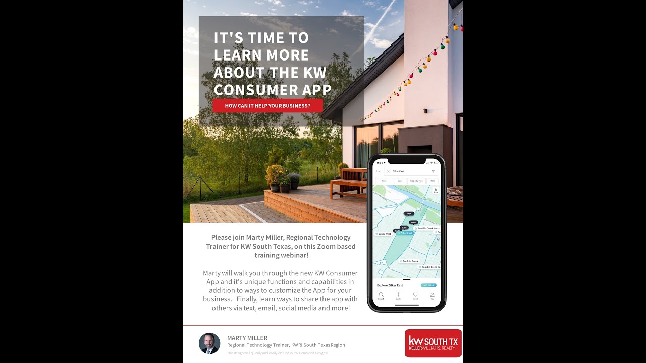 It's Time to Learn More About the KW Consumer App - KW Houston Central Market Center Training