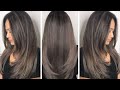How to cut Long Layered Haircut with Bangs Full Tutorial | Wet Cutting Techniques