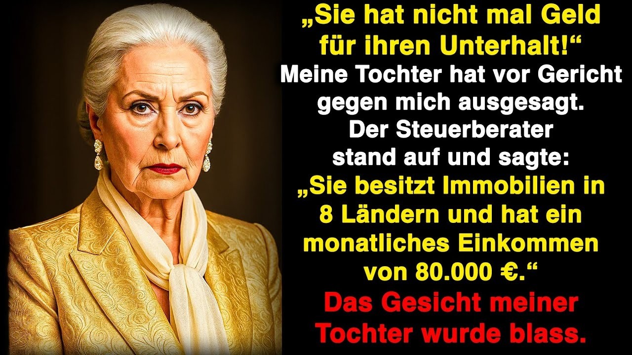 „Sie hat kein Geld, um sich selbst zu versorgen!“ Meine Tochter sagte gegen mich aus. Aber...