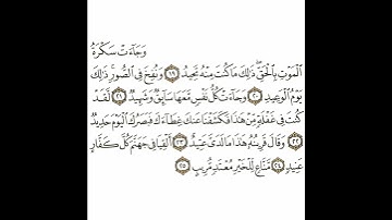 سورة ق 5 القسم الخامس تكرار كيفي من .. وجاءت سكرة الموت بالحق .. إلى .. معتد مريب #quran #قرآن