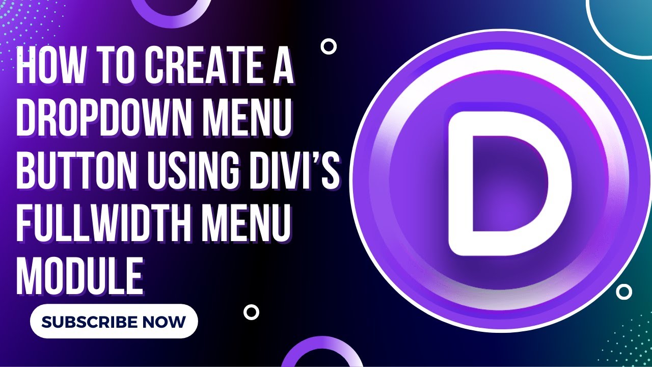 how to create a dropdown Menu Button Using divi`s theme - YouTube