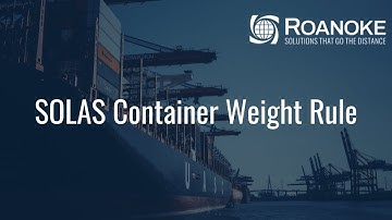 SOLAS Container Weight Rule