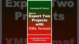 💢 How to Export Two Projects with XML format in the Primavera P6  #primavera #primaverap6 #planning