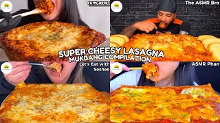 Asmr Super Cheesy Lasagna Mukbang Compilation Cheesy Food Asmr
