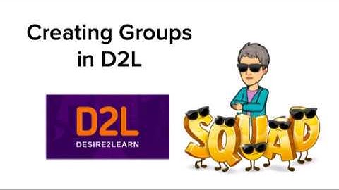 Creating Groups in D2L