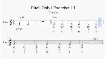 Sight Singing Practice | Pitch Only - Exercise 1.1