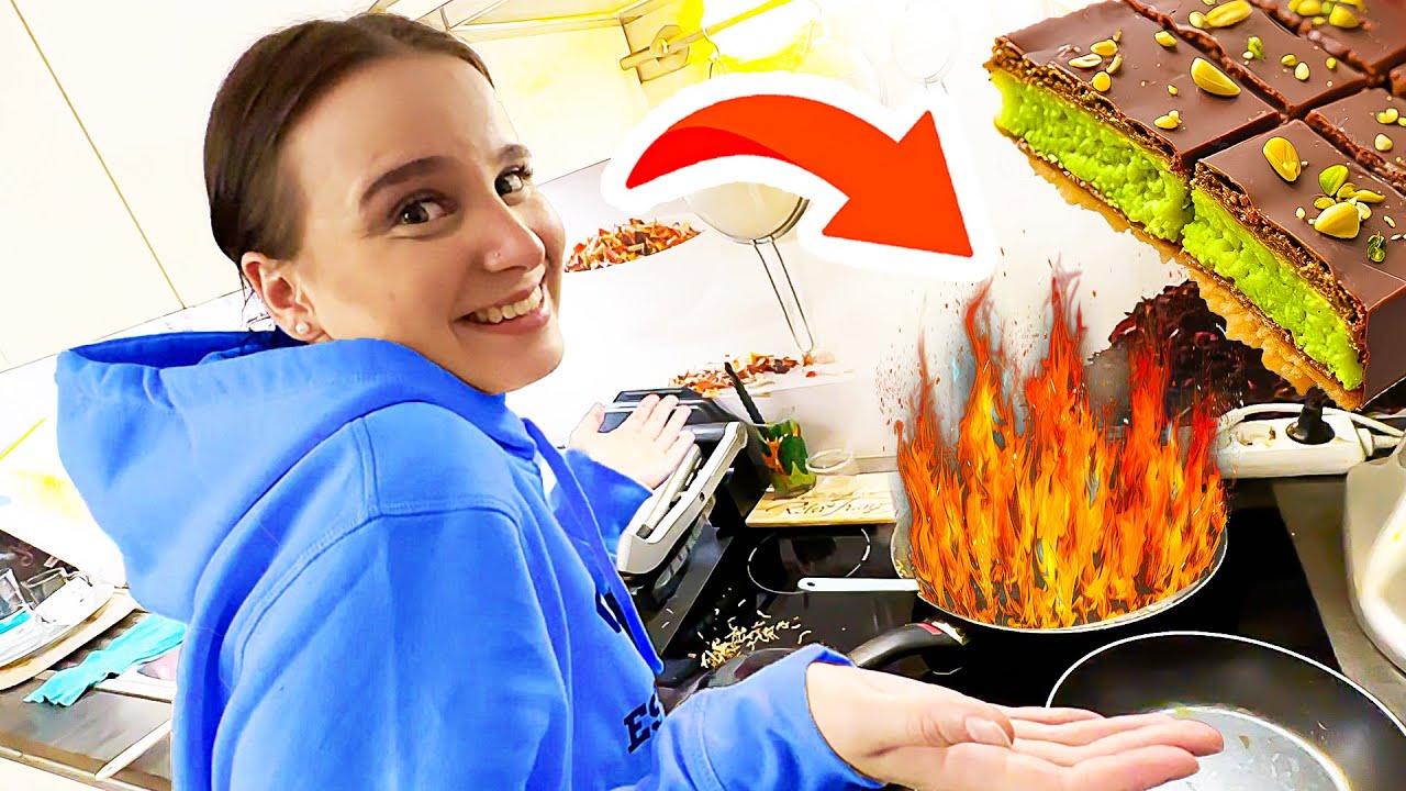 Ich mache Dubai Schokolade ! 🍫😂 (Küche fast verbrannt) | Celina Vlogs