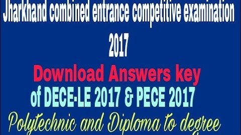 Download question paper with Answers key of Jharkhand polytechnic and Diploma to degree paper
