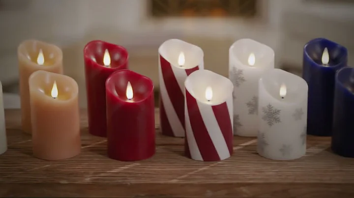 Unmatched 6piece Flickering Flame Candle Set with Gift B...