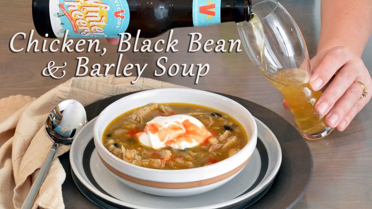 Chicken, Black Bean & Barley Soup Crockpot Slow Cooker YouTube