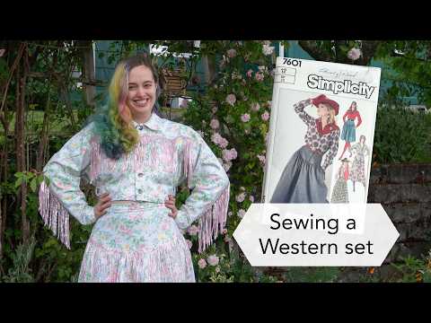 Sewing a Sparkly Western Jacked and Skirt Set | Vintage sewing project