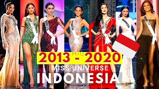 INDONESIA in Miss Universe SEMIFINALS 2013 to 2020 🎉🇮🇩👑