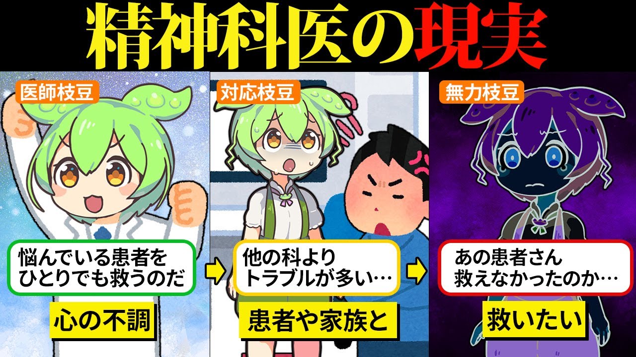 精神科医になって苦しむ人を助けたいと思ったのだ…【ずんだもん＆ゆっくり解説】