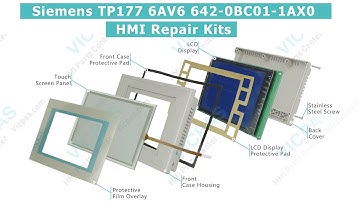 Siemens TP177 6AV6 642-0BC01-1AX0 HM I Repair Kit, Touch Screen, Case, LCD Display, Protective Film