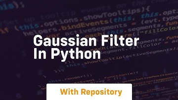 gaussian filter in python