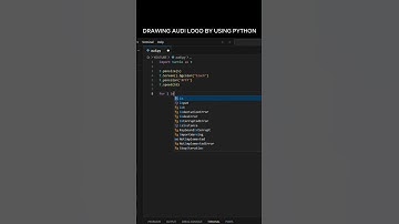 Thank Me Later Audi 😅@Audi @AudiUSA |Drawing Audi Logo By Using Python #audi #python #coding #shorts