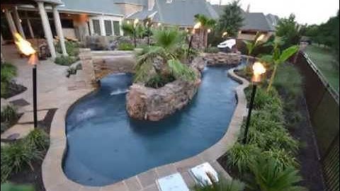 Before and After - Residential Lazy River in Colleyville
