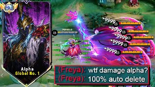 GLOBAL ALPHA NEW ONE SHOT BUILD🔥 NEW BROKEN FIRST ITEM FOR EARLY AND LATE GAME DAMAGE HACK | MLBB