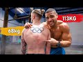 Gymnasts try CrossFit! ft. WORLDS fittest Human {Zack George}