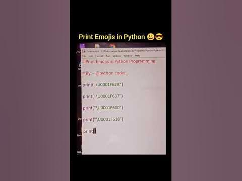 Emoji codes in python - YouTube