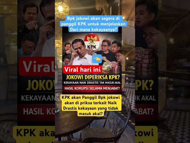 Jokowi di priksa KPK terkait Kekayaat yang memuncak drastis? #statuswa #statusvideo #short