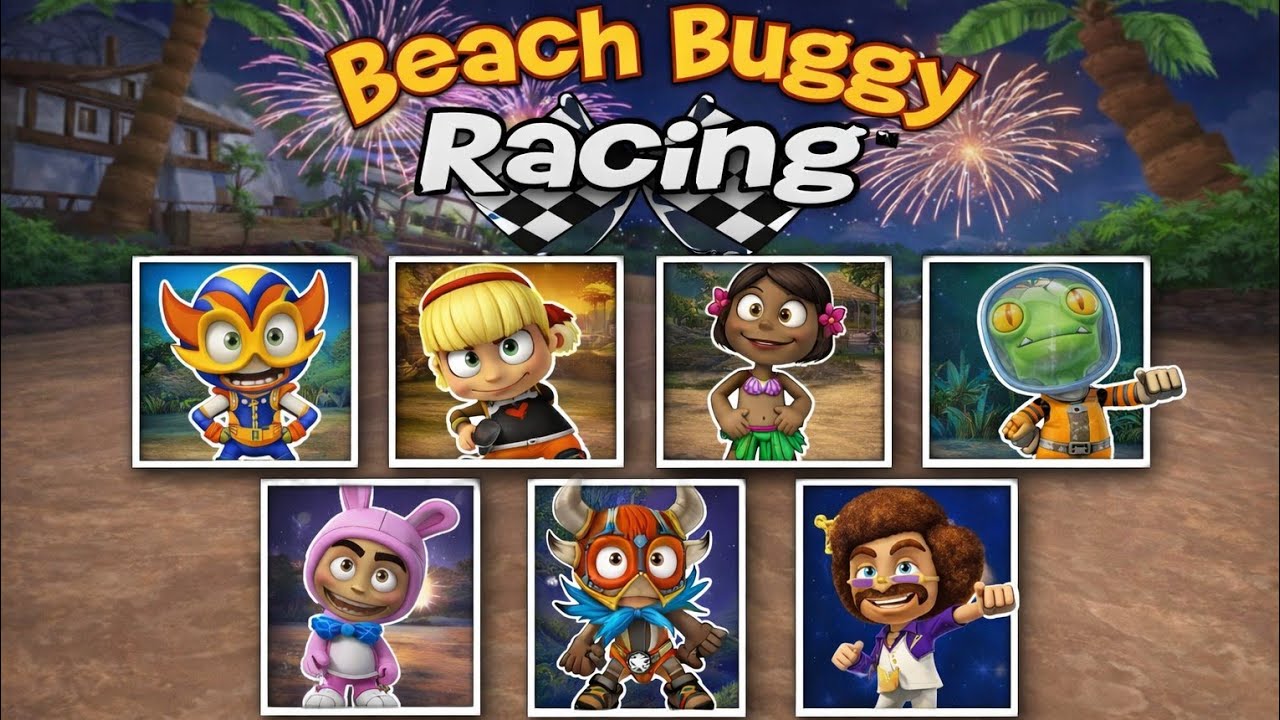 BEACH BUGGY RACING 1 PC GAMEPLAY | ALL 5 STAR RACES & ALL BOSS BATTLES ...