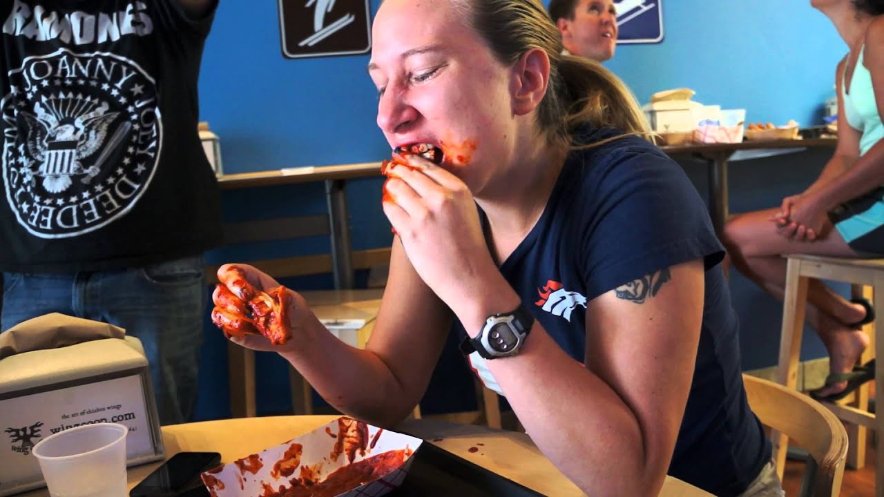 Wendi Way takes on 111111 Wing Coop Challenge YouTube
