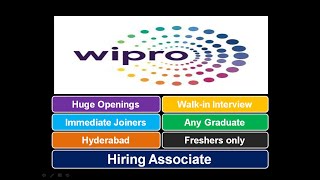 Jobs in Hyderabad | Hyderabad Jobs | Fresher Jobs in Hyderabad | Wipro/Associate (Non-Voice Process)
