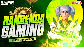 NANBENDA IS ON LIVE |TRIPLE CONQUEROR PUSH ON I PAD PRO | #BGMI #BGMITAMILSTREAMER