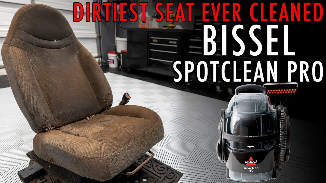 BISSELL SPOTCLEAN PRO THE DIRTIEST SEAT I HAVE EVER CLEANED!! 