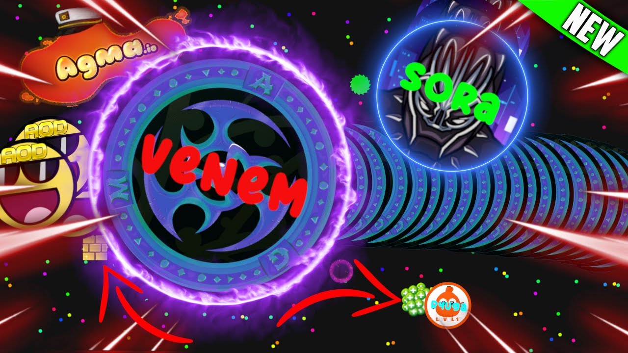 The Agma.io Overtake Desturciton! Clips & Gameplay