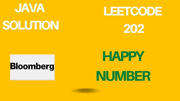 Happy Number - Leetcode 202 - Java Solution
