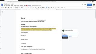Using Google Docs for Reviewing Content