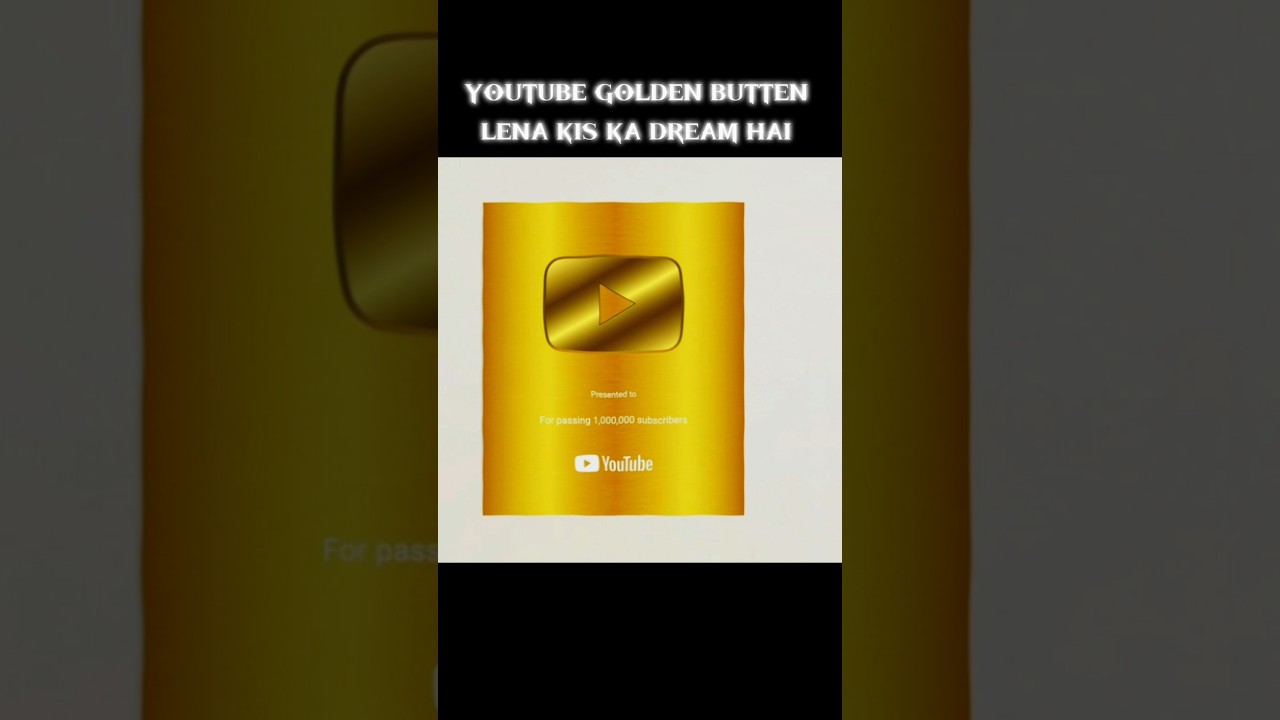 Youtube Golden Butten 🥺🥺😱