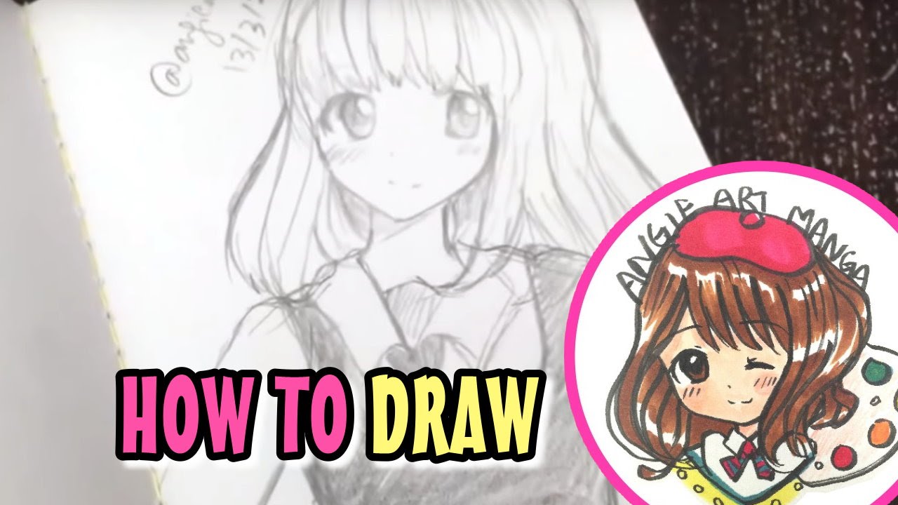 Drawing Anime / Manga Girl (real time) - YouTube