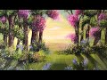 Aprende a pintar un bosque Fácil y rapido