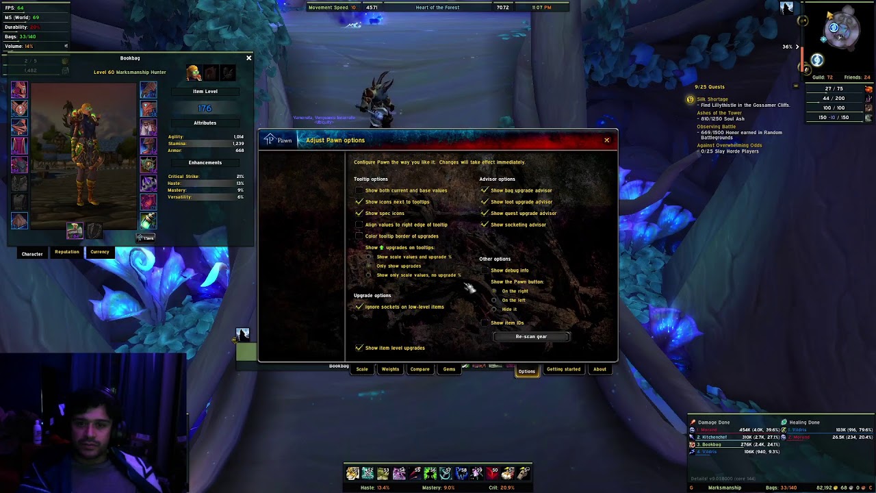 Bookbag shadowlands hunter torghast