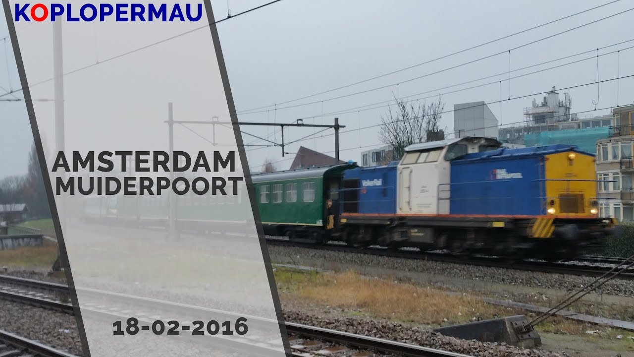 Treinen in Amsterdam Muiderpoort - 18 februari 2016