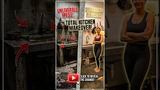 She Restored This Abandoned Kitchen Completely Alone | Extreme Transformation Timelapse🤯 #shorts