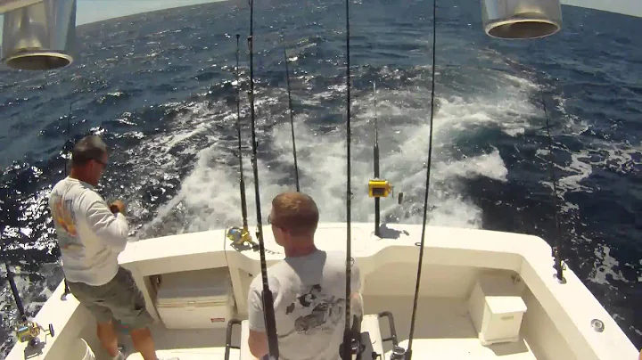 Kyle Reels in a fiesty Mahi Mahi fishing in Outerbanks OBX NC Gopro Hero HD on Reel Escape
