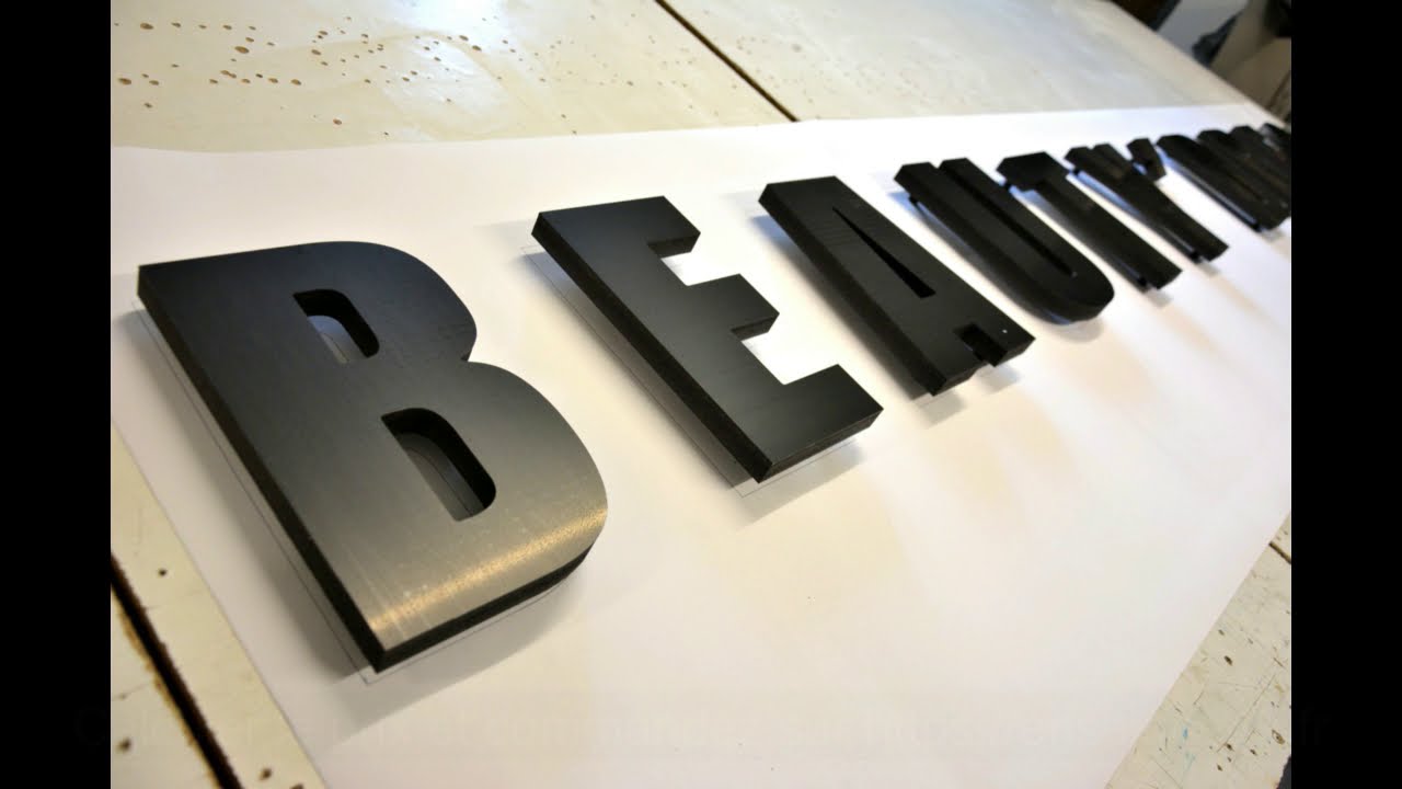 Lettres PVC découpées Komacel Noir Enseigne en Kit sur mesure YouTube