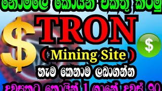 new tron coin mining site | how to make money online | iinvited tron mining sinhala | Bitmoney cash