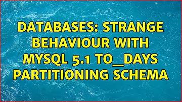 Databases: Strange behaviour with MySQL 5.1 TO_DAYS partitioning schema